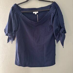 Olivia Gray Off Shoulder Tie NWT Short Sleeve Top
